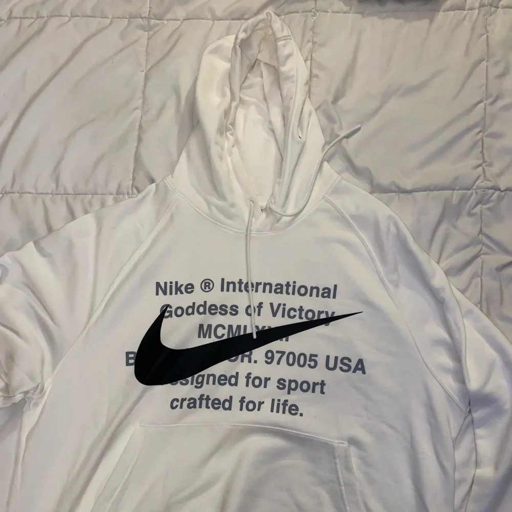 Nike | Shirts | Nike Goddess Of Victory Hoodie White Xxl | Poshmark